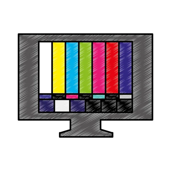 电视与坏的信号图标 — 图库矢量图片