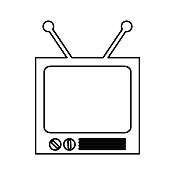 Retro tv isolated icon — Stock Vector