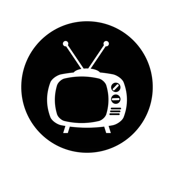 复古电视孤立的图标 — 图库矢量图片