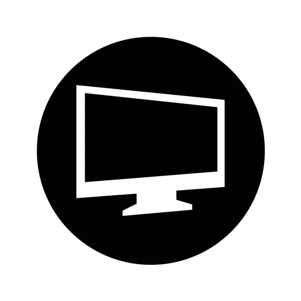 Monitor computer isolated icon — Stock Vector