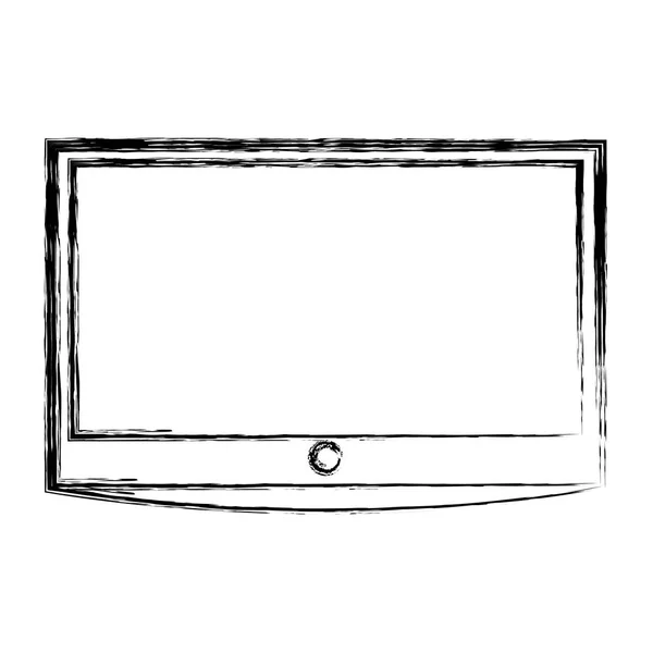 ЖК-телевизор изолированный значок — стоковый вектор