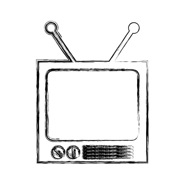 Ретро телевізор ізольована ікона — стоковий вектор