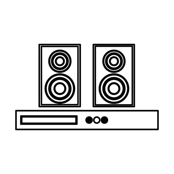 Icono del altavoz cine en casa — Vector de stock