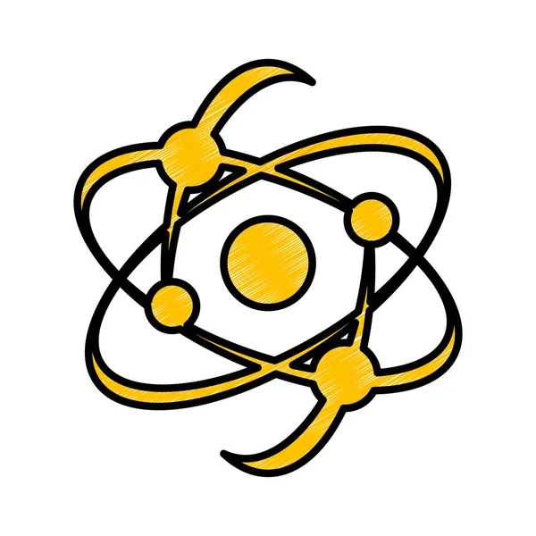 Ícone isolado da molécula do átomo —  Vetores de Stock