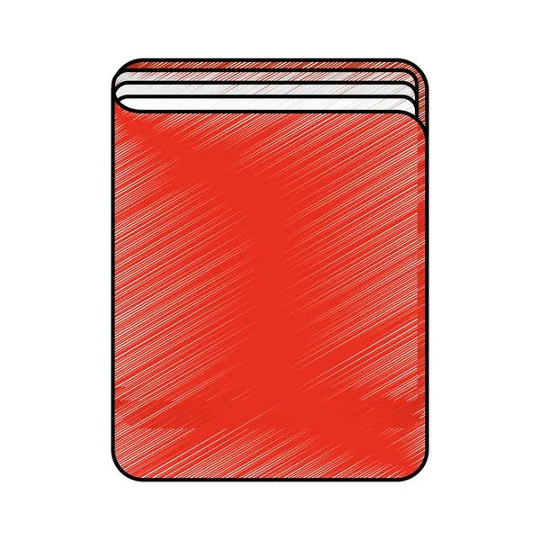 Libro de texto icono aislado — Vector de stock