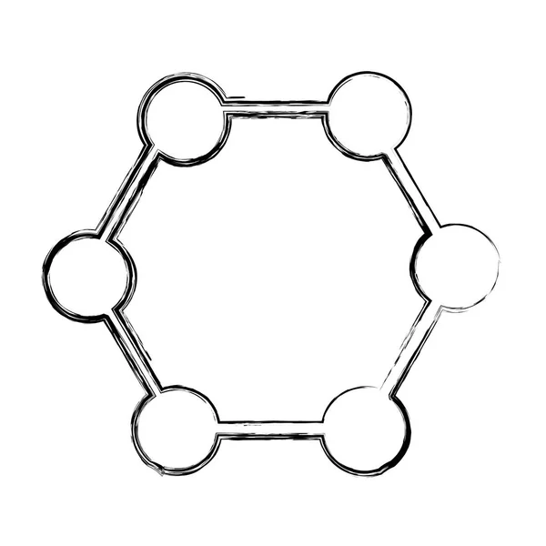 Estrutura molecular ícone isolado — Vetor de Stock