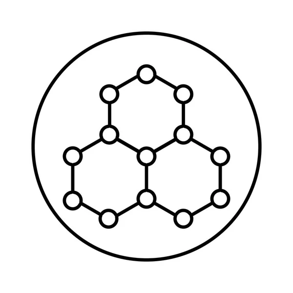 Молекулярна структура ізольована піктограма — стоковий вектор