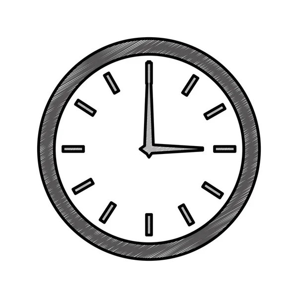 Hodinky hodiny izolované ikona — Stockový vektor