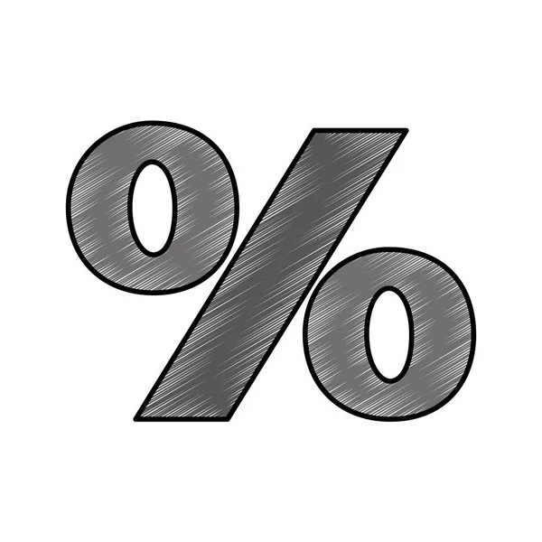 Symbol procenta izolované ikonu — Stockový vektor