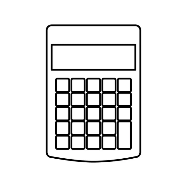 Calculatrice mathématiques icône isolée — Image vectorielle