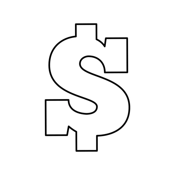 Símbolo de dinheiro ícone isolado — Vetor de Stock