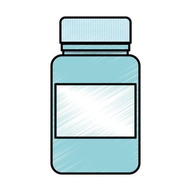 Tıp şişe izole simgesi