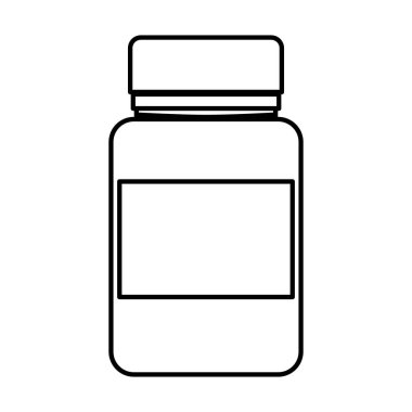 Tıp şişe izole simgesi