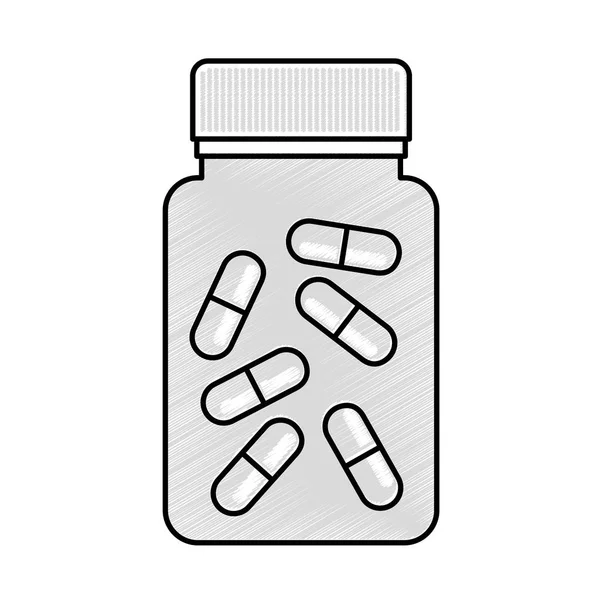 Medikamentenflasche isoliert Symbol — Stockvektor