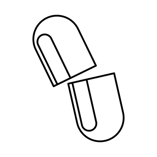 Capsule geneeskunde geïsoleerde pictogram — Stockvector