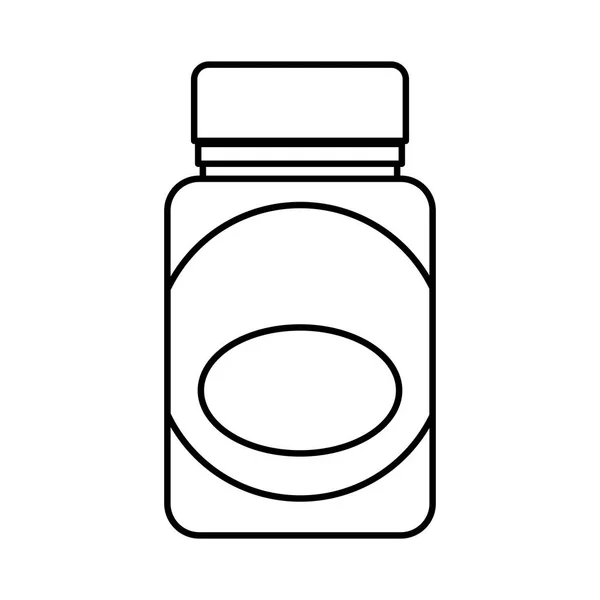 Medicine bottle isolated icon — Stock Vector