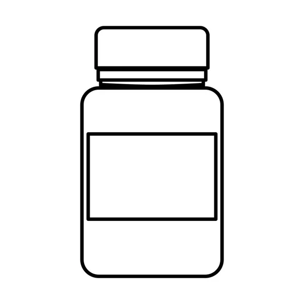 Frasco de medicamento ícone isolado — Vetor de Stock