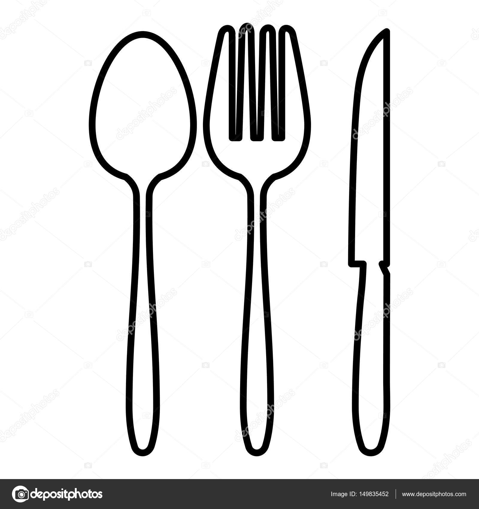 cutlery set isolated icon — Stock Vector © yupiramos 149835452