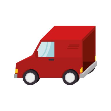 Teslimat van araç izole simgesi