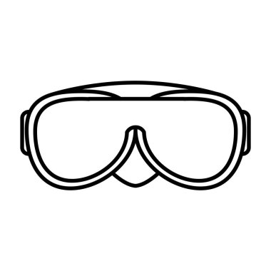 şnorkel googles izole simgesi