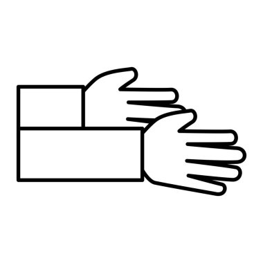 eller insan izole simgesi