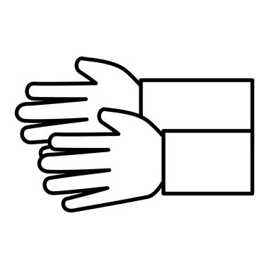 eller insan izole simgesi