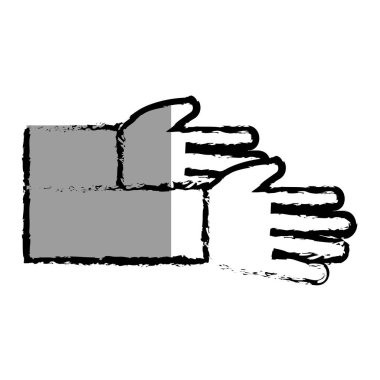 eller insan izole simgesi