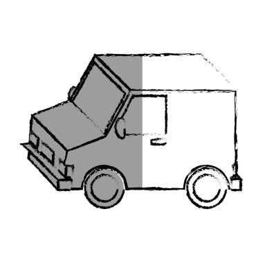 Teslimat van araç izole simgesi