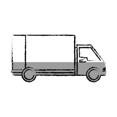 Teslimat kamyon araç izole simgesi