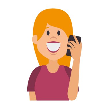 smartphone avatar karakter olan kadın