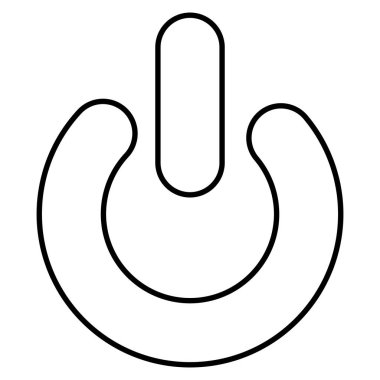 güç düğmesi izole simgesi