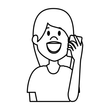 smartphone avatar karakter olan kadın