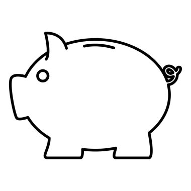 domuz tasarruf izole simgesi