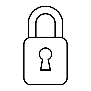izole güvenli asma kilit simgesi