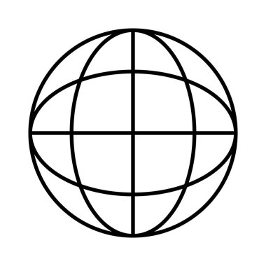 Küre gezegen izole simgesi