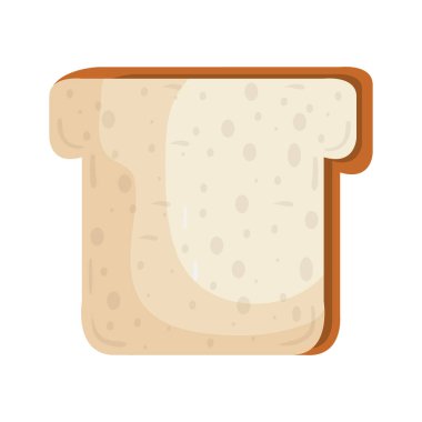 lezzetli dilim ekmek izole simgesi