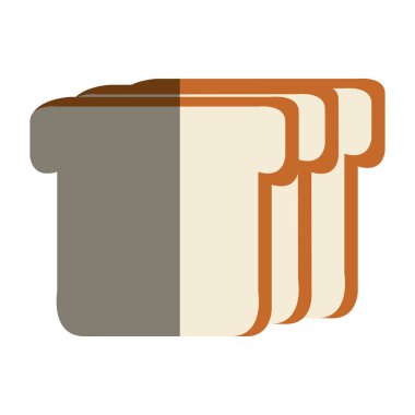 lezzetli dilim ekmek izole simgesi