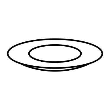 Tablo çanak izole simgesi