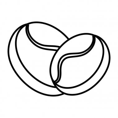 kahve taneleri izole simgesi