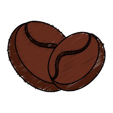 kahve taneleri izole simgesi