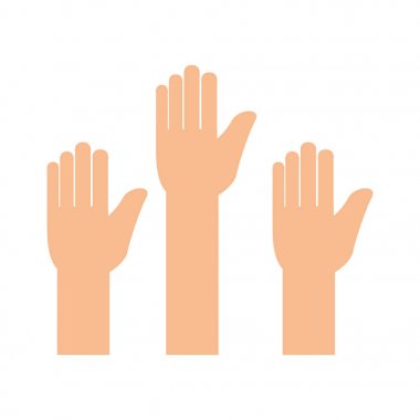 Eller yukarı simgesi insan