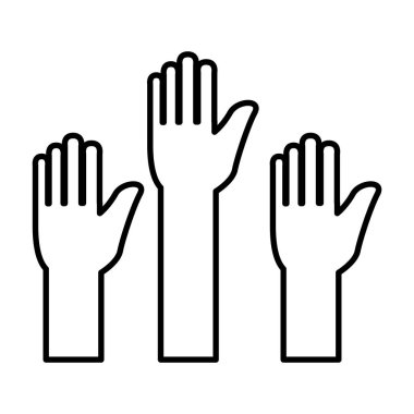 Eller yukarı simgesi insan