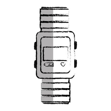Saat smartwatch atch izole simgesini