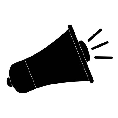 izole megafon ses simgesini