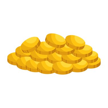 paralar hazine izole simgesi