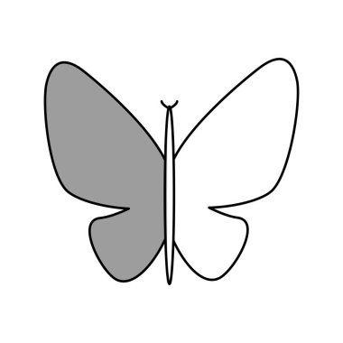 şirin kelebek izole simgesi