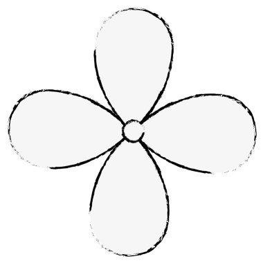 Sevimli çiçek dekoratif simgesi