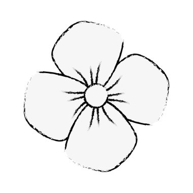 Sevimli çiçek dekoratif simgesi