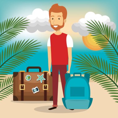 Gezgin adam avatar karakter