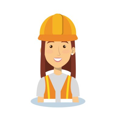 profesyonel inşaat kadın karakter